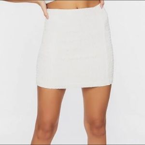 American Eagle Cream Lace Miniskirt